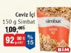 SİMBAT CEVİZ İÇİ 150 G fiyat ve kampanya bilgisi